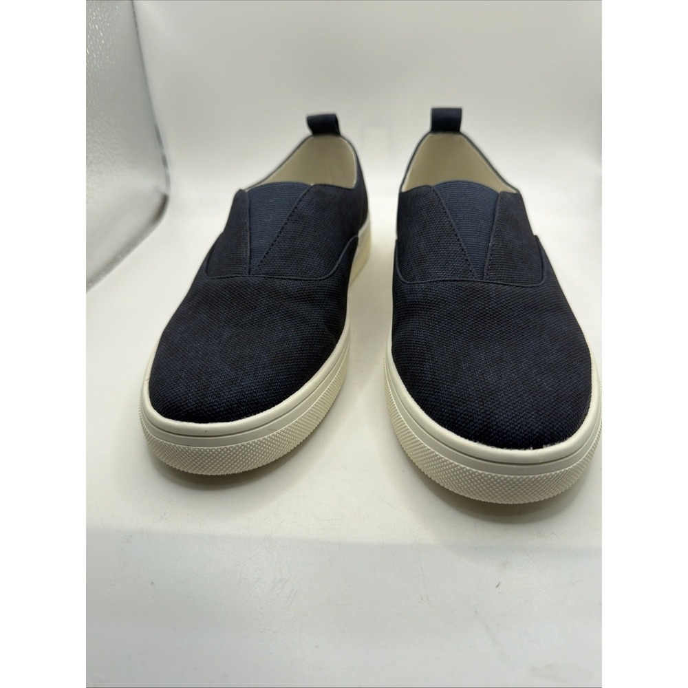 Kensie Girl Navy Canvas Slip-On Espadrille Sneakers with Cream Sole - Picture 4 of 10